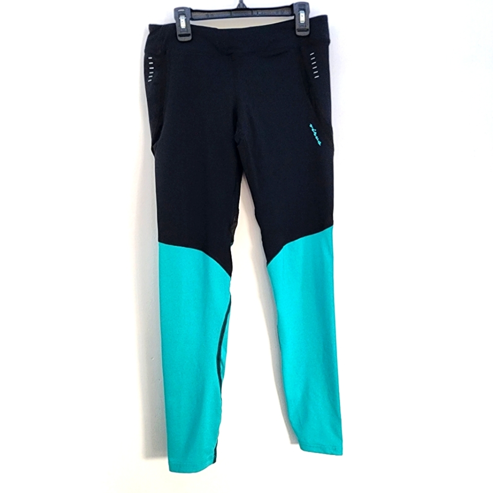 Virus Black And Teal Leggings Size Medium